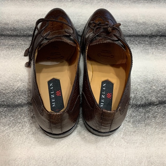 Mezlan-Albano Brown/Rugger Ostrich Wing Tip - Picture 2 of 8